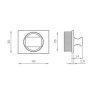 Baldacci Rectangular Push Button Lock Chrome/Silver Baldacci Rectangular Push Button Lock Chrome/Silver