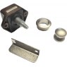 Brown Lock/Nickel Rosette & Push Button
