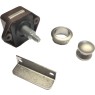 Brown Lock/Nickel Rosette & Push Button