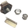 Brown Lock/Chrome Rosette & Push Button