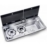 Dometic MO9722 Sink/2 Burner Hob PIEZO Ignition